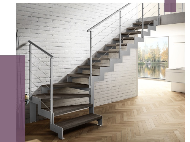 Г-образные лестницы под ключ в Новочеркасске от 37098 руб. | ПРОЛЁТ-Нвч