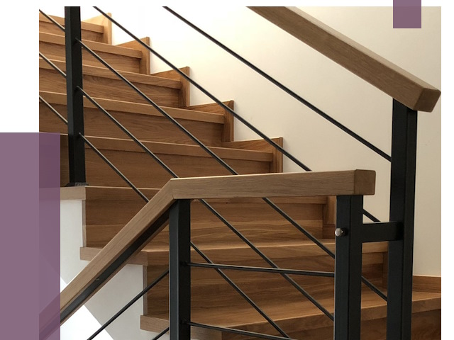 Обшивка металлической лестницы деревом в Новочеркасске от 4349 руб.