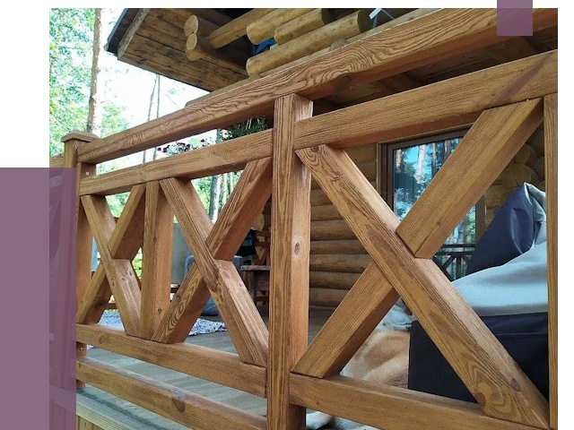 Деревянные перила под ключ в Новочеркасске от 7676 руб. 