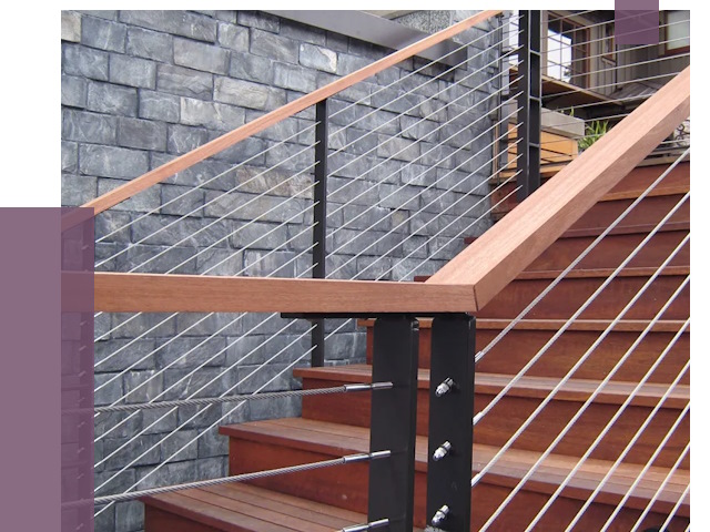 Тросовые перила под ключ в Новочеркасске от 7778 руб. 