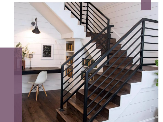 Перила для лестницы в доме в Новочеркасске от 7420 руб. — ПРОЛЁТ-Нвч
