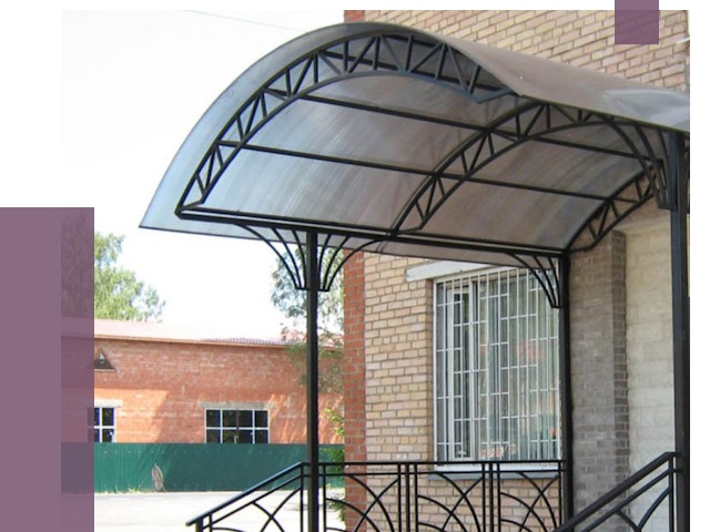 Металлические навесы и козырьки в Новочеркасске от 12793 руб.