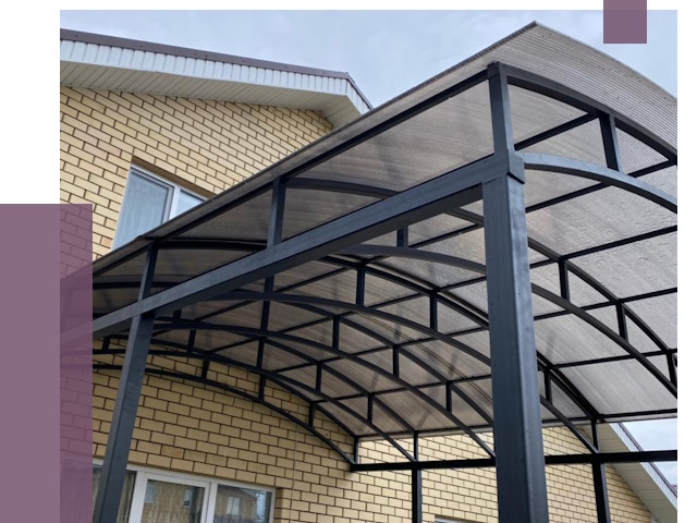 Монтаж козырьков в Новочеркасске от 11513 руб. | ПРОЛЁТ-Нвч