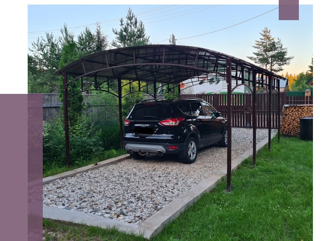 Навесы для автомобиля в Новочеркасске от 13151 руб.  | ПРОЛЁТ-Нвч