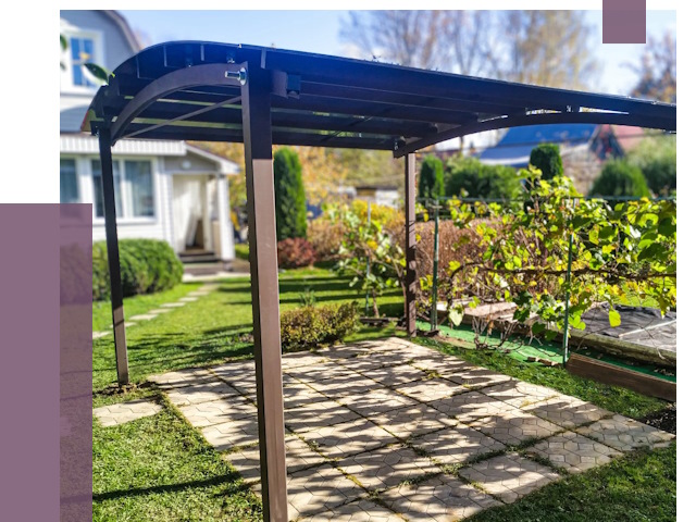 Навесы для дачи в Новочеркасске от 12741 руб. под ключ — ПРОЛЁТ-Нвч