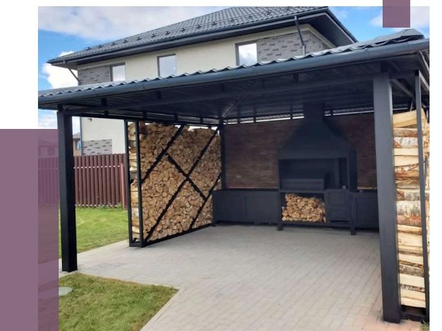 Навесы для барбекю в Новочеркасске от 12741 руб. под ключ | ПРОЛЁТ-Нвч