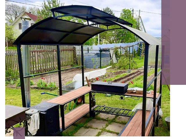 Навесы для барбекю в Новочеркасске: изготовление, монтаж и демонтаж