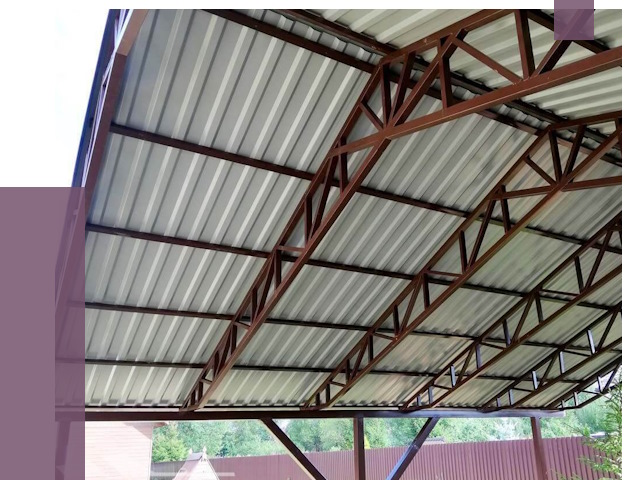 Навесы из профнастила в Новочеркасске от 7368 руб. | ПРОЛЁТ-Нвч