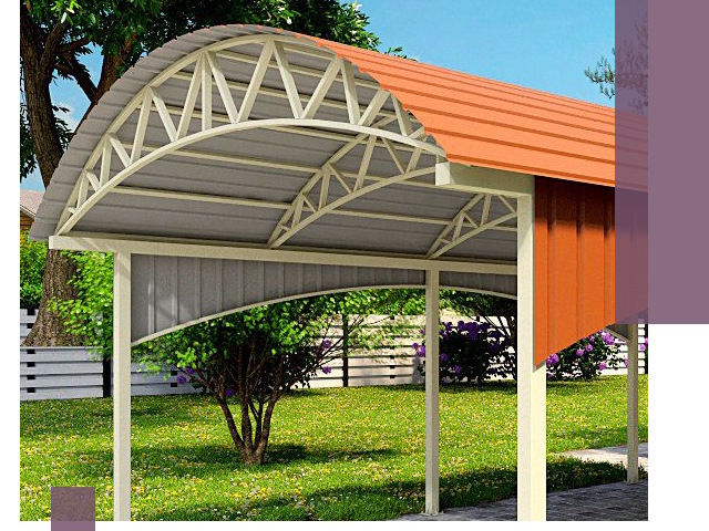 Навесы из профнастила под ключ в Новочеркасске — установка и монтаж