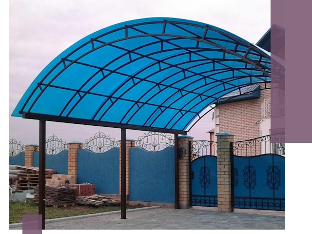 Арочные навесы под ключ в Новочеркасске — изготовление и монтаж
