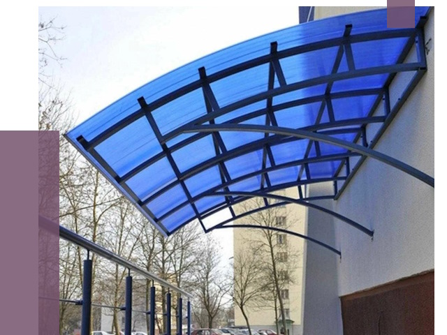 Козырьки из поликарбоната в Новочеркасске от 4298 руб. под ключ | ПРОЛЁТ-Нвч