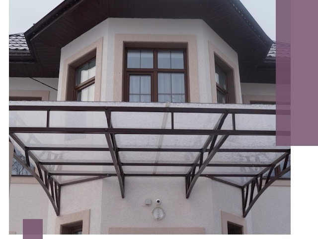 Козырьки из поликарбоната под ключ в Новочеркасске