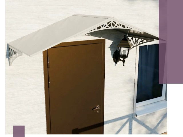 Металлические козырьки на входы и террасы в Новочеркасске