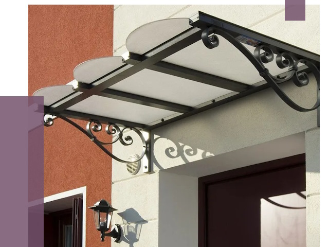 Односкатные козырьки в Новочеркасске от 8392 руб.  | ПРОЛЁТ-Нвч