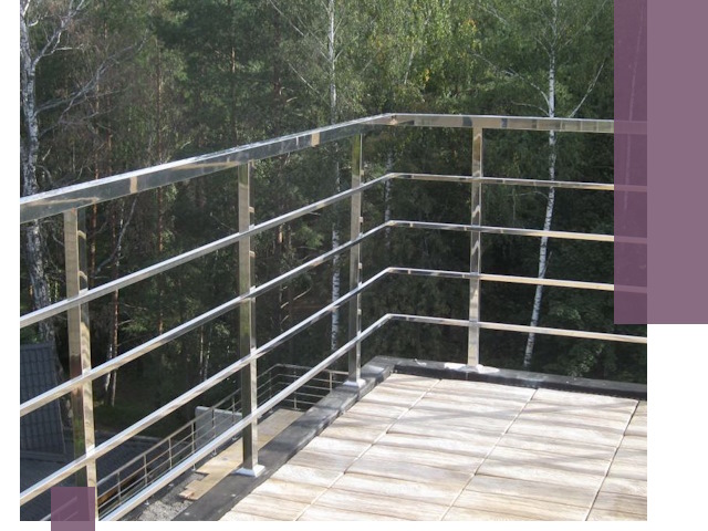 Парапеты из нержавеющей стали в Новочеркасске — изготовление и монтаж