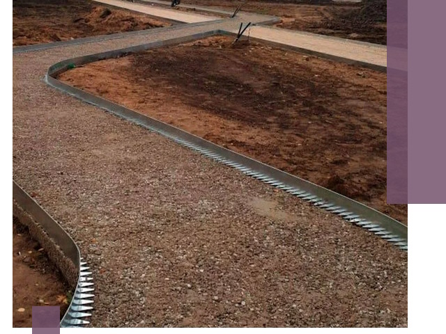 Металлические бордюры под ключ в Новочеркасске — изготовление и монтаж