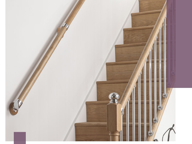 Пристенные поручни из стали и нержавейки под монтаж в Новочеркасске